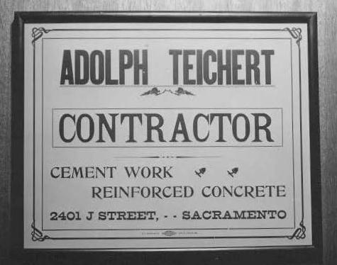 Adolph Teichert's door sign